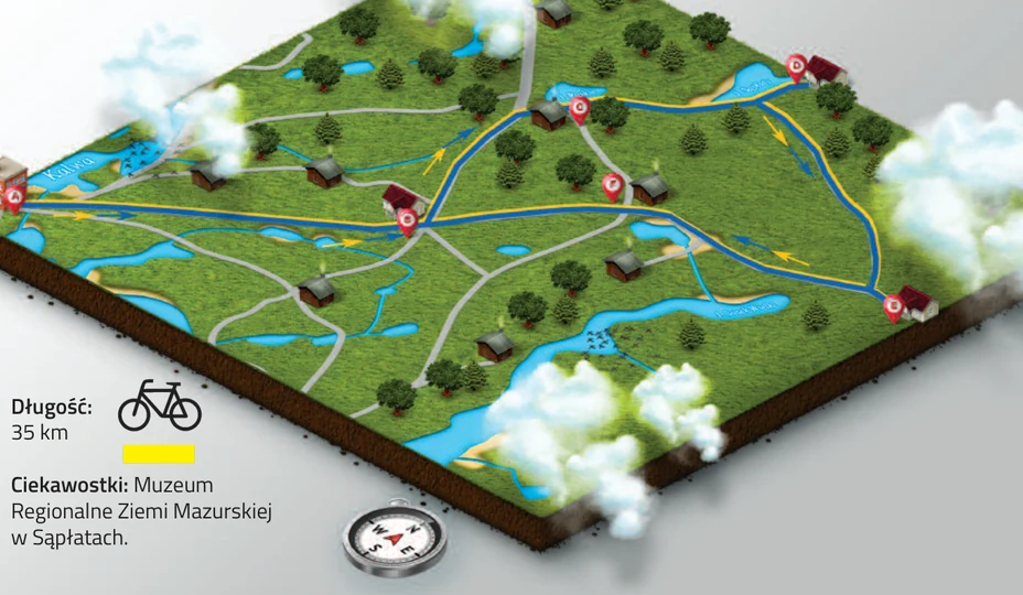 Mapa trasy Babska Chata z PDF Szlaki rowerowe Pasymia