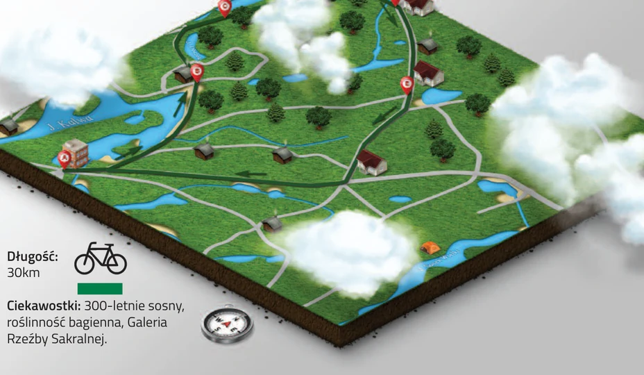 Mapa trasy Graszk z PDF Szlaki rowerowe Pasymia