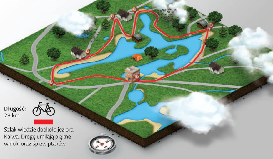 Mapa trasy Kalwa z PDF Szlaki rowerowe Pasymia